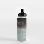 Abstract Textured Landscape in Burgundy  Pale Mint Water Bottle Gallery Image 2