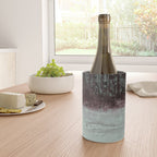 Abstract Textured Landscape in Burgundy  Pale Mint Wine Chiller Gallery Image 4