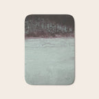 Abstract Textured Landscape in Burgundy  Pale Mint Bath Mat Gallery Image 1