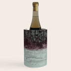 Abstract Textured Landscape in Burgundy  Pale Mint Wine Chiller Gallery Image 1