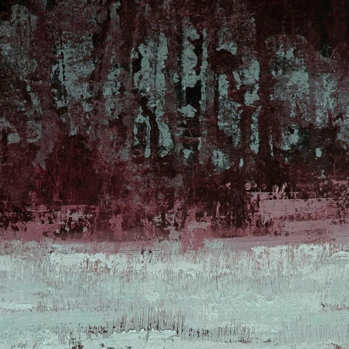 Abstract Textured Landscape in Burgundy  Pale Mint Coffee Mug Gallery Image 2