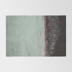 Abstract Textured Landscape in Burgundy  Pale Mint Rug Gallery Image 2