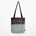 Abstract Textured Landscape in Burgundy  Pale Mint Tote Bag Gallery Image 2