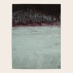 Abstract Textured Landscape in Burgundy  Pale Mint Poster Gallery Image 4