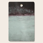 Abstract Textured Landscape in Burgundy  Pale Mint Cutting Board Gallery Image 1