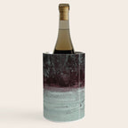 Abstract Textured Landscape in Burgundy  Pale Mint Wine Chiller Gallery Image 2
