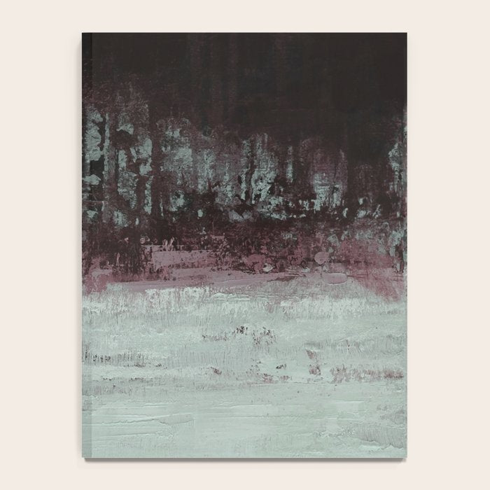 Abstract Textured Landscape in Burgundy  Pale Mint Notebook Gallery Image 4