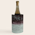 Abstract Textured Landscape in Burgundy  Pale Mint Wine Chiller Gallery Image 3