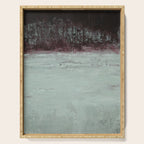 Abstract Textured Landscape in Burgundy  Pale Mint Serving Tray Gallery Image 1