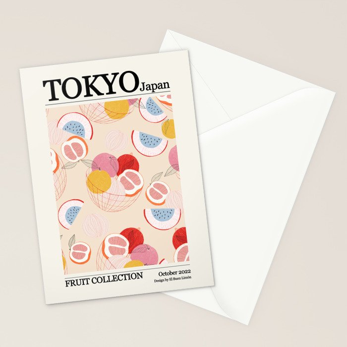 Tokyo japan fruit collection I Stationery Card Gallery Image 2