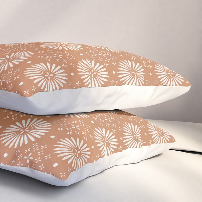 Bohemian Sun Print - terracotta aruba, sun, sunshine, tile, boho, clay, brown, happy, decor Pillow Sham Gallery Image 3