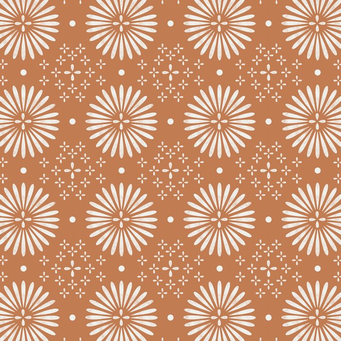 Bohemian Sun Print - terracotta aruba, sun, sunshine, tile, boho, clay, brown, happy, decor Coffee Mug Gallery Image 2