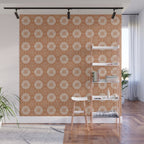 Bohemian Sun Print - terracotta aruba, sun, sunshine, tile, boho, clay, brown, happy, decor Wall Mural Gallery Image 1