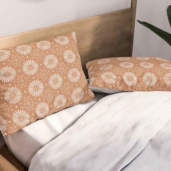Bohemian Sun Print - terracotta aruba, sun, sunshine, tile, boho, clay, brown, happy, decor Pillow Sham Gallery Image 2