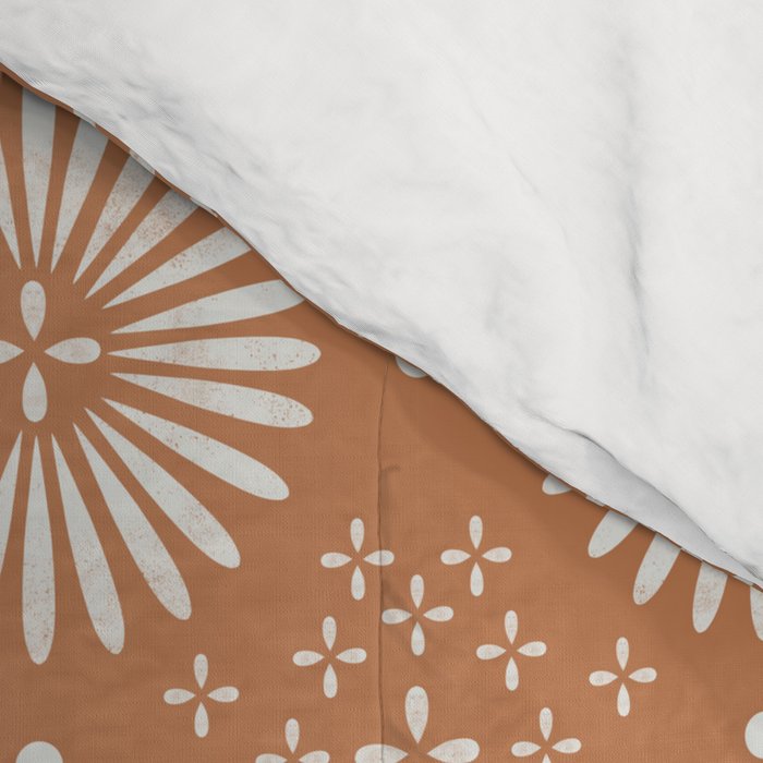 Bohemian Sun Print - terracotta aruba, sun, sunshine, tile, boho, clay, brown, happy, decor Comforter Gallery Image 4