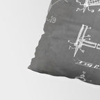 Soccer Patent - Soccer Goal Art - Black Chalkboard Pillow Sham Gallery Image 4
