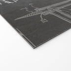 Soccer Patent - Soccer Goal Art - Black Chalkboard Welcome Mat Gallery Image 2