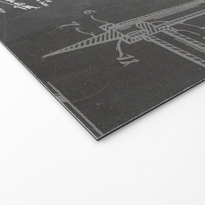Soccer Patent - Soccer Goal Art - Black Chalkboard Welcome Mat Gallery Image 2