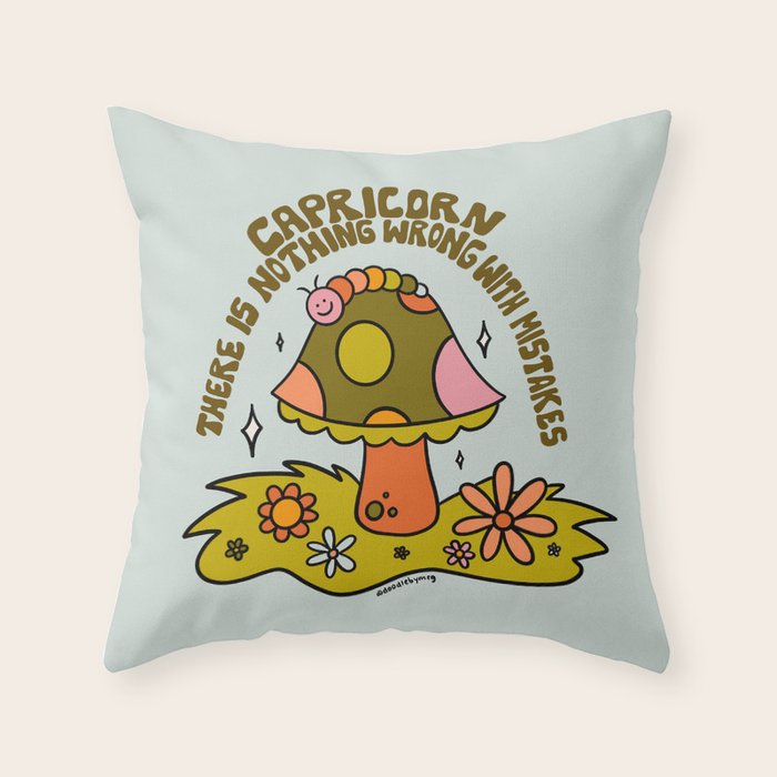 Capricorn Caterpillar Throw Pillow Gallery Image 1