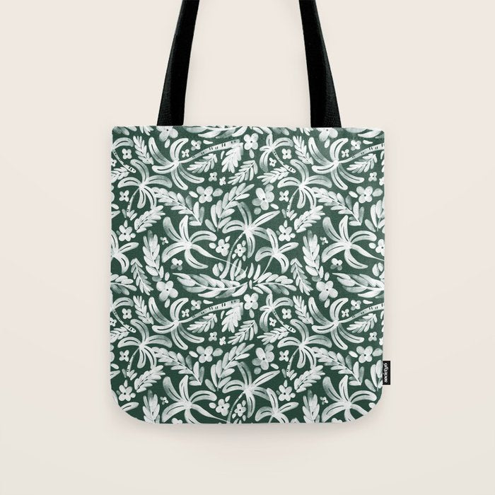 Greenish Tropical Palm Breeze Tote Bag Gallery Image 1