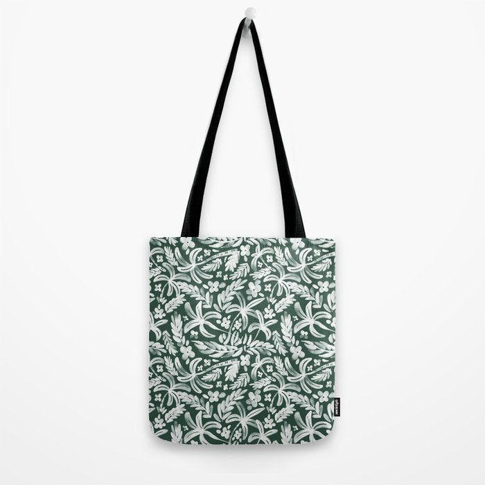 Greenish Tropical Palm Breeze Tote Bag Gallery Image 2