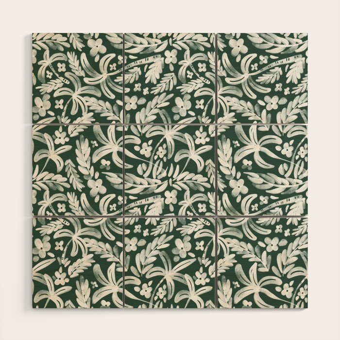 Greenish Tropical Palm Breeze Wood Wall Art Gallery Image 1