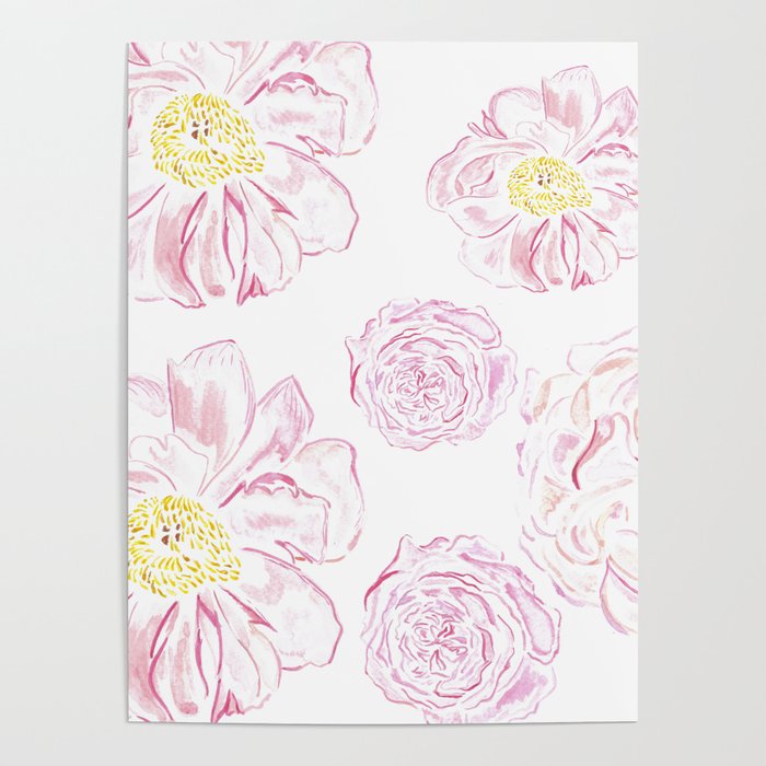 Abstract Flowers #society6 #buyart Poster Gallery Image 1