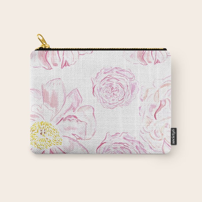 Abstract Flowers #society6 #buyart Carry All Pouch Gallery Image 1