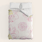 Abstract Flowers #society6 #buyart Duvet Cover Gallery Image 6
