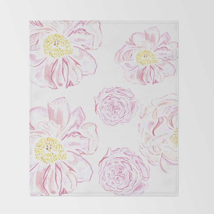 Abstract Flowers #society6 #buyart Throw Blanket Gallery Image 2