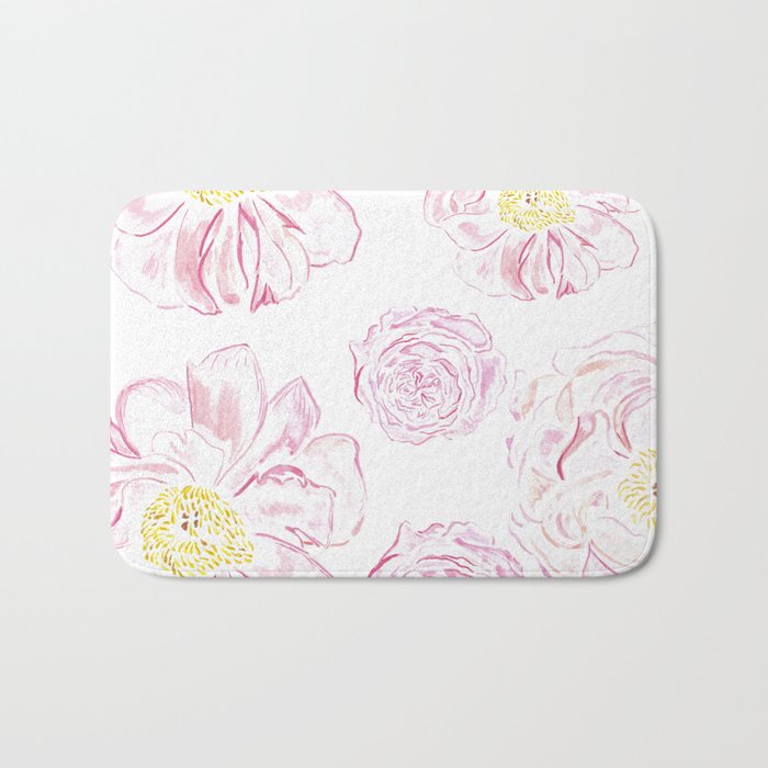 Abstract Flowers #society6 #buyart Bath Mat Gallery Image 1