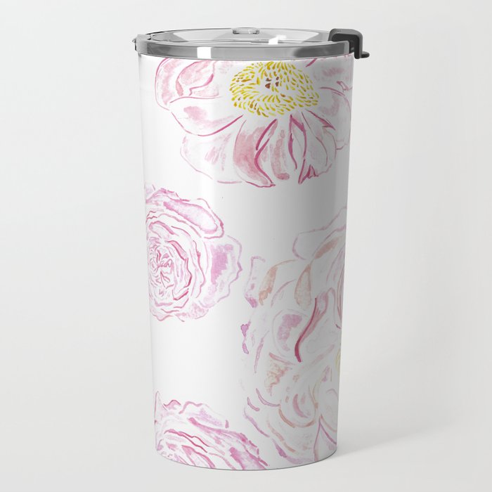 Abstract Flowers #society6 #buyart Travel Mug Gallery Image 2