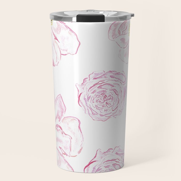 Abstract Flowers #society6 #buyart Travel Mug Gallery Image 1