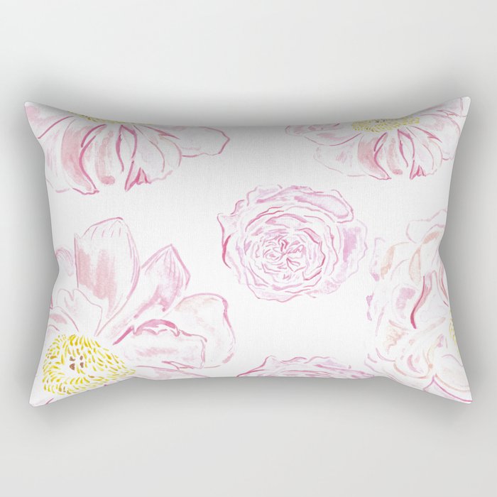 Abstract Flowers #society6 #buyart Rectangular Pillow Gallery Image 1