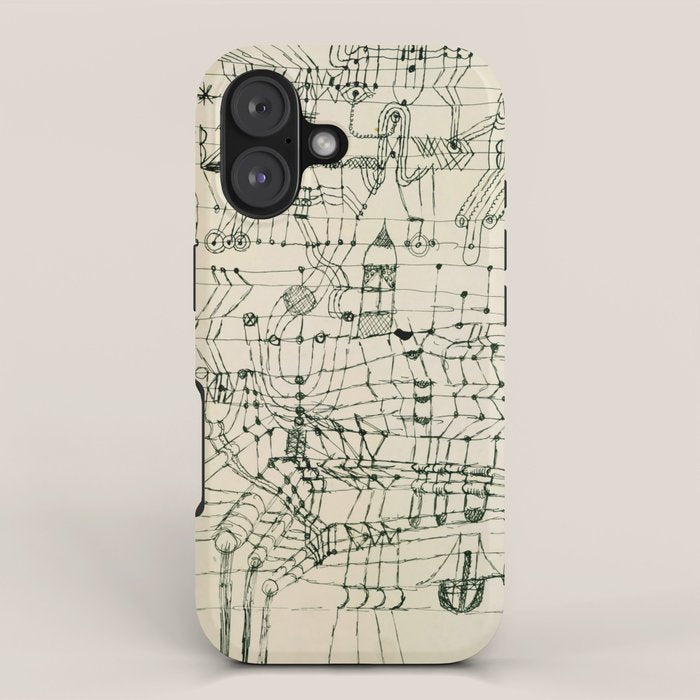 Paul Klee "Drawing Knotted in the Manner of a Net" iPhone Case Gallery Image 1