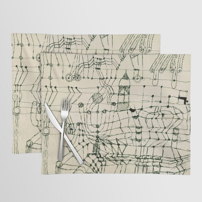 Paul Klee "Drawing Knotted in the Manner of a Net" Placemat Gallery Image 1