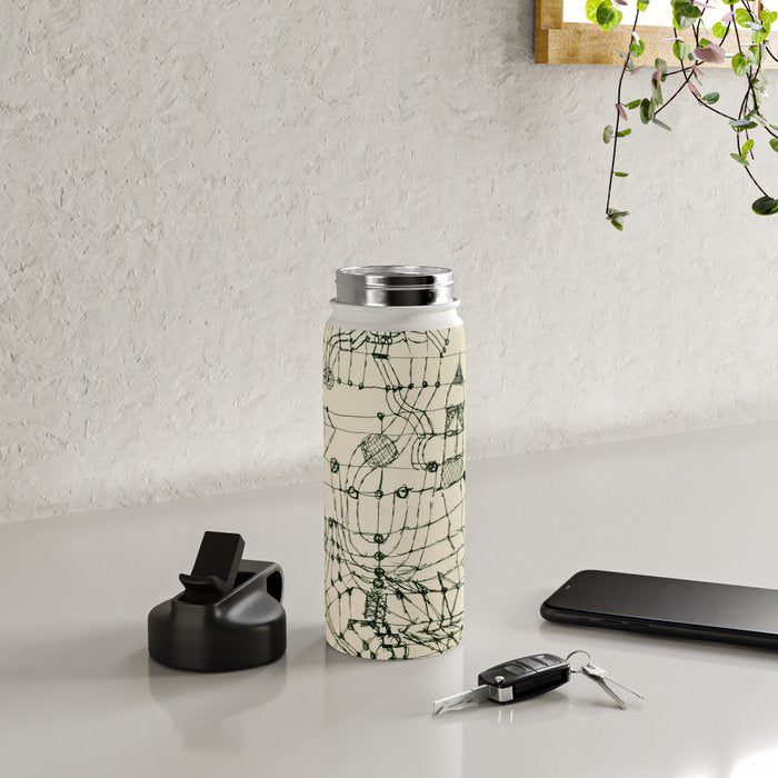 Paul Klee "Drawing Knotted in the Manner of a Net" Water Bottle Gallery Image 4