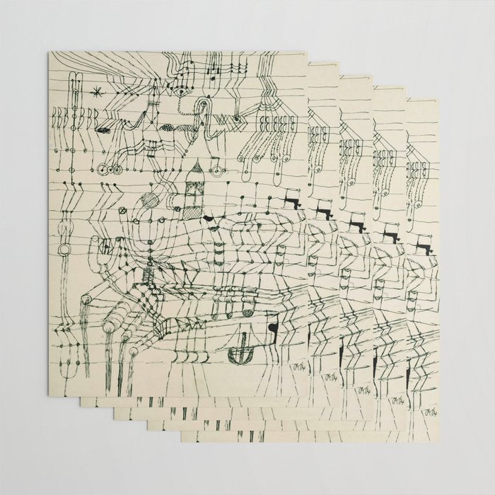 Paul Klee "Drawing Knotted in the Manner of a Net" Wrapping Paper Gallery Image 3