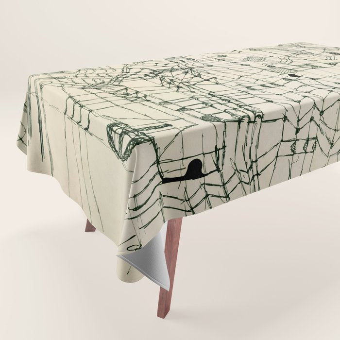 Paul Klee "Drawing Knotted in the Manner of a Net" Tablecloth Gallery Image 1
