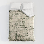 Paul Klee "Drawing Knotted in the Manner of a Net" Duvet Cover Gallery Image 6