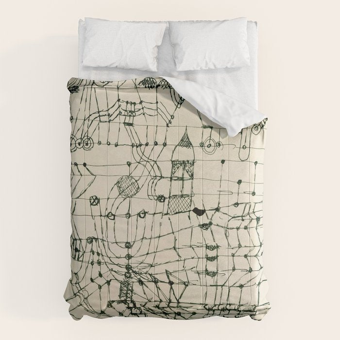 Paul Klee "Drawing Knotted in the Manner of a Net" Comforter Gallery Image 6