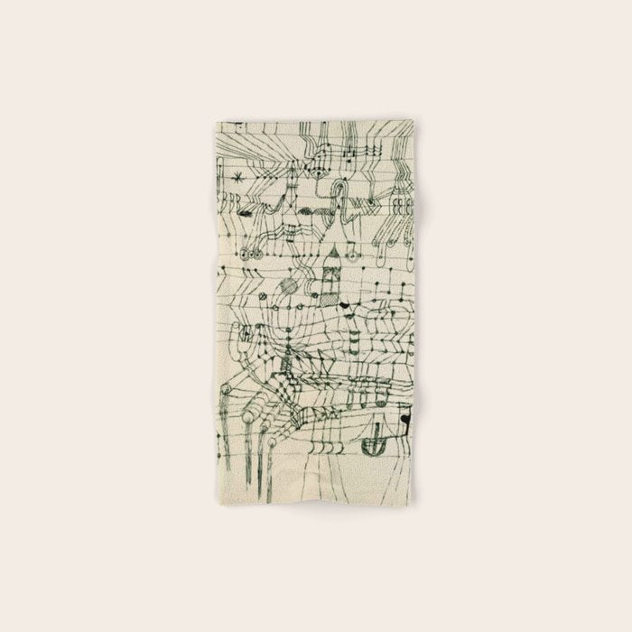 Paul Klee "Drawing Knotted in the Manner of a Net" Towels Gallery Image 1