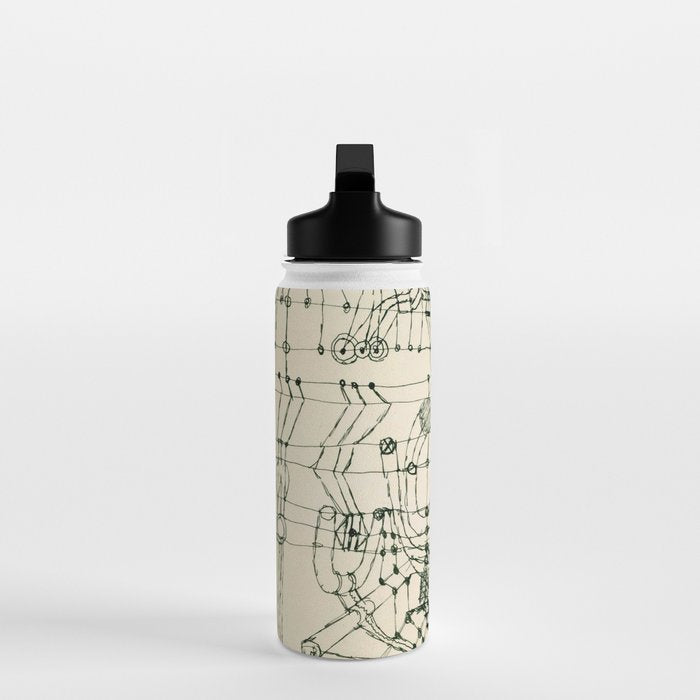 Paul Klee "Drawing Knotted in the Manner of a Net" Water Bottle Gallery Image 3