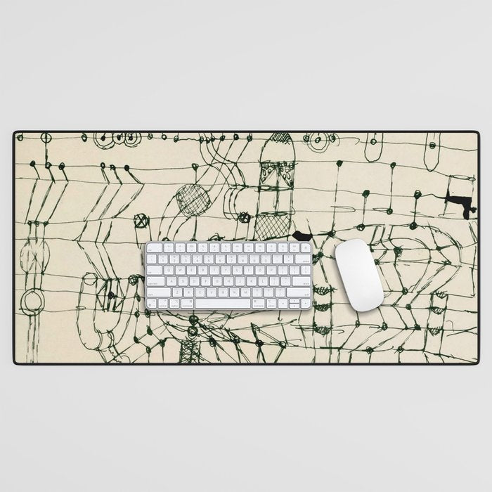 Paul Klee "Drawing Knotted in the Manner of a Net" Desk Mat Gallery Image 1