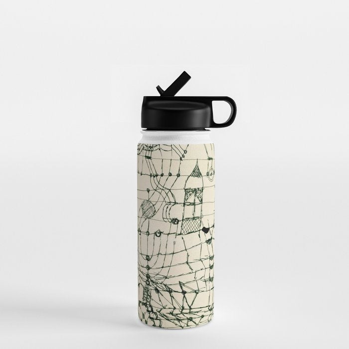 Paul Klee "Drawing Knotted in the Manner of a Net" Water Bottle Gallery Image 1