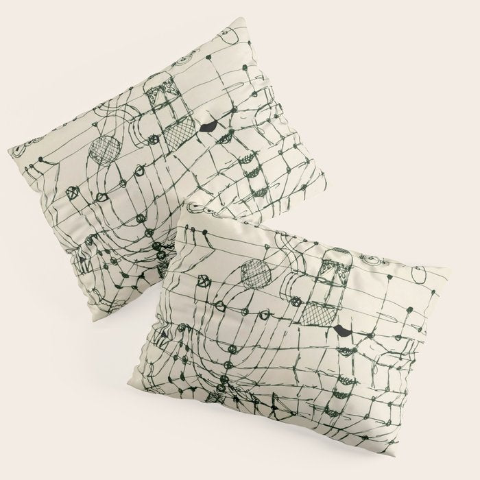 Paul Klee "Drawing Knotted in the Manner of a Net" Pillow Sham Gallery Image 1