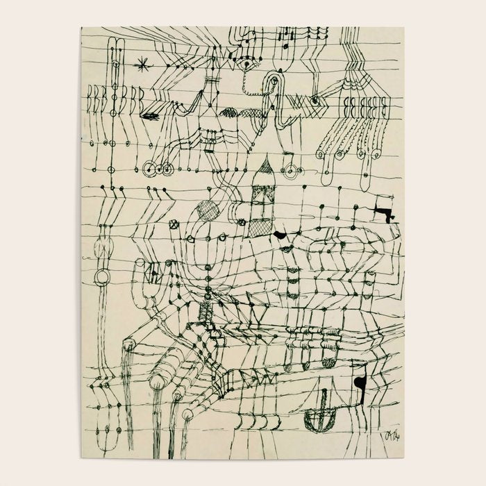 Paul Klee "Drawing Knotted in the Manner of a Net" Poster Gallery Image 4