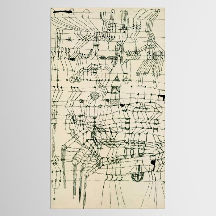 Paul Klee "Drawing Knotted in the Manner of a Net" Tablecloth Gallery Image 2