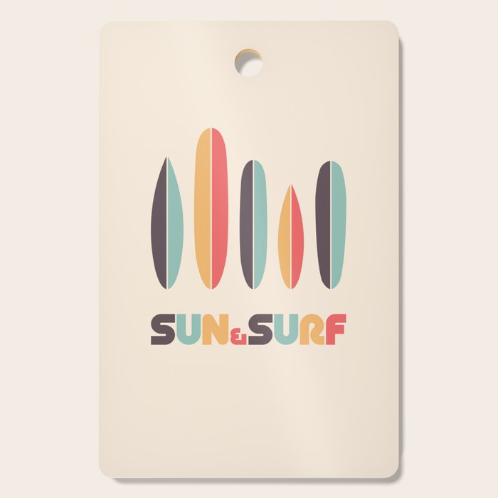 Sun & Surf Surfboards - Retro Rainbow Cutting Board Gallery Image 1