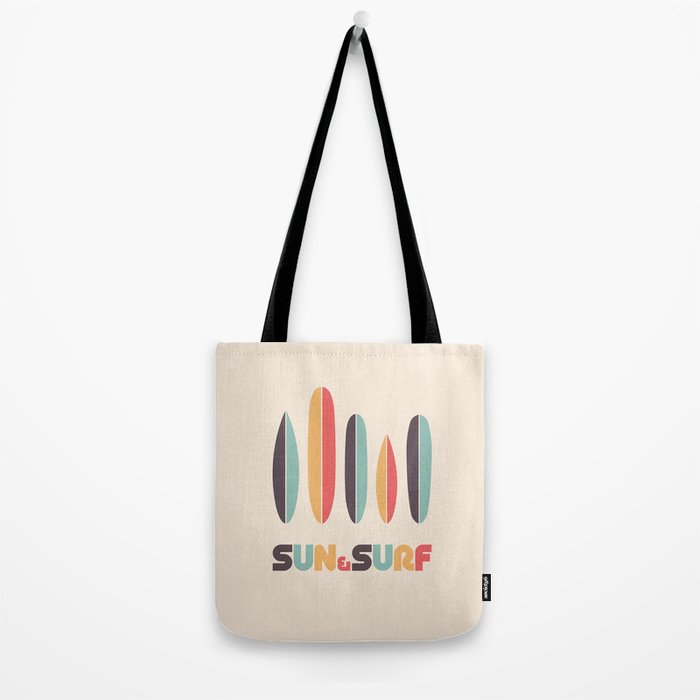 Sun & Surf Surfboards - Retro Rainbow Tote Bag Gallery Image 2